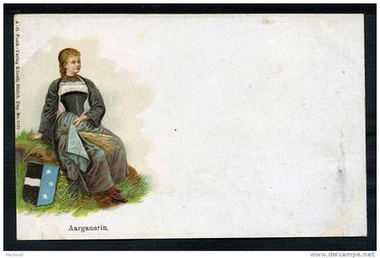 SUISSE - AG Argovie - Aagauerin - BELLE LITHO - Edt. Künzli - CARTE PRÉCURSEUR DE 1903