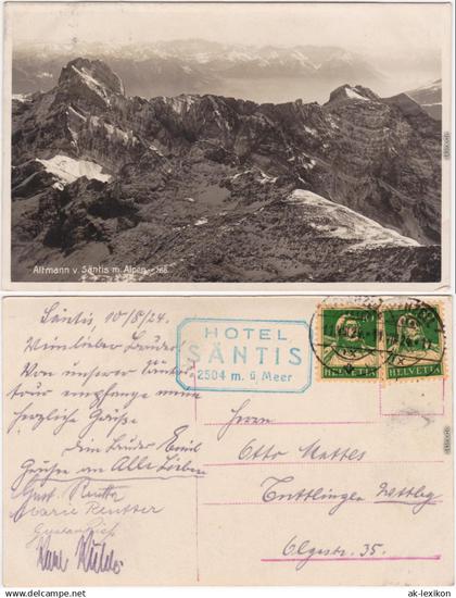 Wildhaus SG Altmann v. Säntis mit Alpen Appenzell Innerrhoden  1924