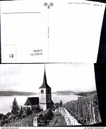 619848,Foto Ak Ligerz Kirche Gleresse L Eglise