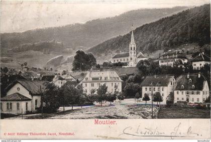 Moutier - Reliefkarte