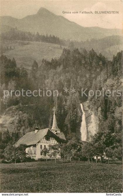 13728617 Blumenstein BE Blick vom Fallbach Kapelle Blumenstein BE