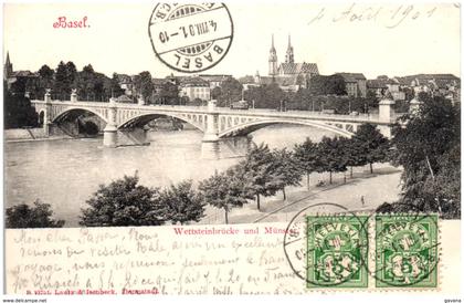 BS BASEL - Wettsteinbrücke und Münster