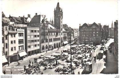 POSTAL  BASEL  (BASILEA)  SUIZA  - MARKTPLATZ  ( EL MERCADO  - LE MARCHÉ)