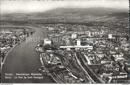 12043447 Bale Port de Petit Huningue Rheinhafen Kleinhueningen Fliegeraufnahme K