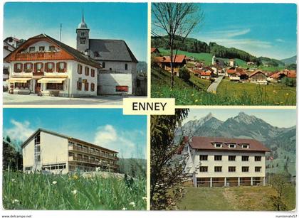 CP ENNEY - Village d'Enney en Gruyère et ses trois colonies - Ed. Gilbert Fleury n°1079