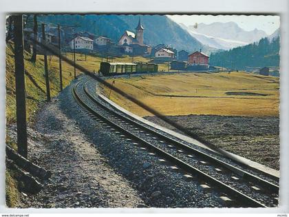 CPM - La Voie Ferrée Moderne - Suisse , BVZ , (Brigue Viège Zermatt ) voie métrique .Longs rails soudés sur traverses RS