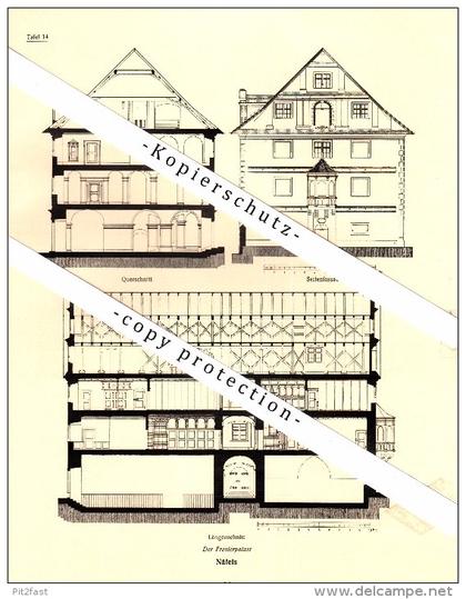 Photographien  / Ansichten , 1919 , Näfels , Der Freulerpalast , Prospekt , Fotos , Architektur !!!