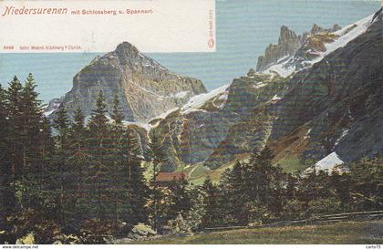 Suisse - Niederurnen mit Schlossberg und Spannort.