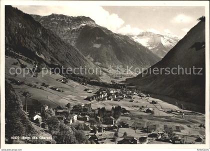 11631964 Engi Gesamtansicht Sernftal mit Alpenpanorama