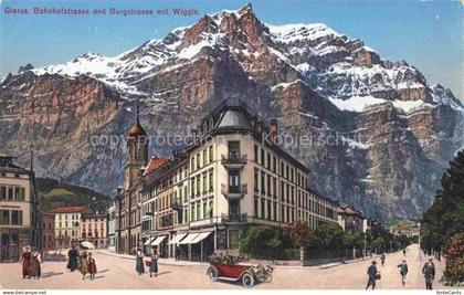 14015397 GLARUS Glaris GL Dammerstrasse und Burgstrasse mit Wiggis