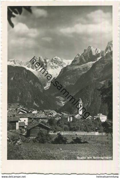 Soglio mit Scioragruppe - Foto-AK Grossformat - Verlag P. Pomatti Castasegna