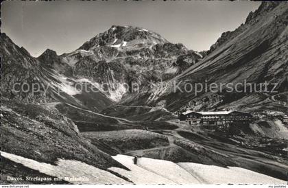 61277529 Davos GR Strelapass mit Weissfluh / Davos Platz /Bz. Praettigau-Davos