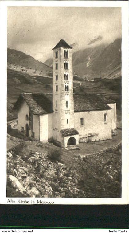 10577417 Mesocco Mesocco Kirche ungelaufen ca. 1920