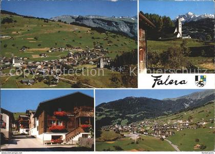 11904156 Falera Panorama Dorfpartie Kirche