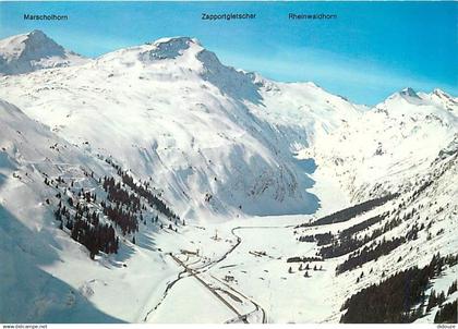 Suisse - GR Grisons - Flugaufnahme Hinterrhein - San Bernardino Nordportal und Pass-Strasse - CPM - Carte Neuve - Voir S