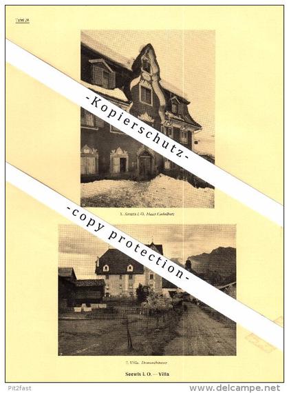 Photographien / Ansichten , 1925 , Seewis i.O. , Villa , Vigens , Prospekt , Architektur , Fotos !!!