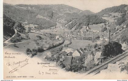 Suisse - Saint Ursanne Vue generale rail -