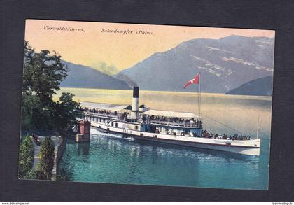 Suisse LU Vierwaldstättersee Lac des Quatre Cantons Salondampfer Italia ( bateau Ed. Goetz)