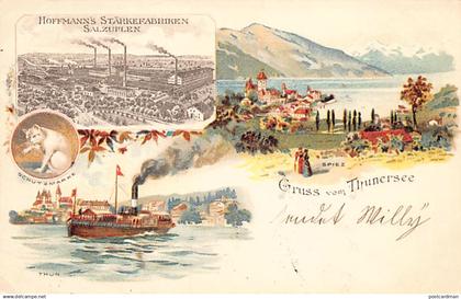 Schweiz - Lac de Thoune (BE) Litho - Multiview - Spiez - Schutzmarkt - Thun - Hoffmann's Stärkefabriken Salzuflen - Verl