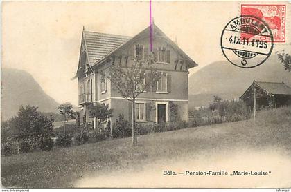 pays div -ref T597- suisse - bole - pension famille marie louise  - cachets - cachet ambulant -