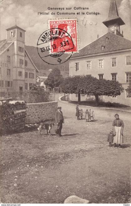 Geneveys sur Coffrane - L'hotel de Commune et le collège