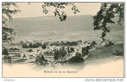 SUISSE- ref  1052- motiers vue de la graviere - carte bon etat -