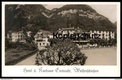 ALTE POSTKARTE WOLFENSCHIESSEN HOTEL & KURHAUS EINTRACHT Suisse Schweiz Switzerland Wolfenschießen cpa Ansichtskarte AK