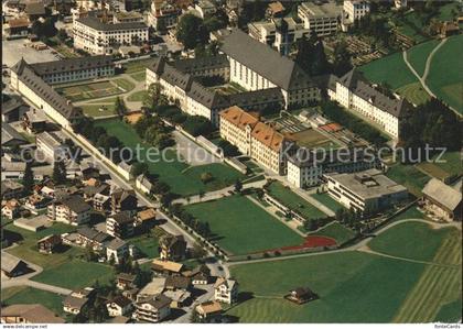 11907724 Engelberg OW Kloster Engelberg Fliegeraufnahme Engelberg