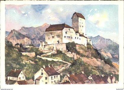 11691706 Sargans Schloss Sargans Aquarell