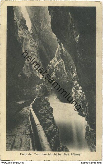 Taminaschlucht bei Bad Pfäfers - Verlag Gebr. Fetzer Ragaz gel. 1912