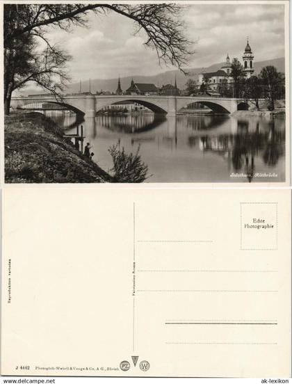 Ansichtskarte Solothurn Soleure/ Soletta Brücke und Stadt 1932