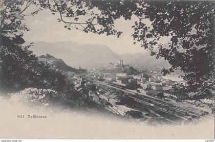 Suisse - Bellinzone Bellinzona - Panorama ville - Gare Chemin de Fer