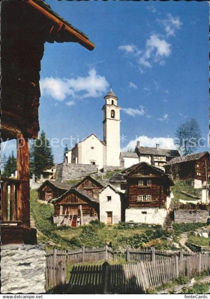 11904242 Bosco Gurin Dorfpartie mit Kirche Bosco/Gurin