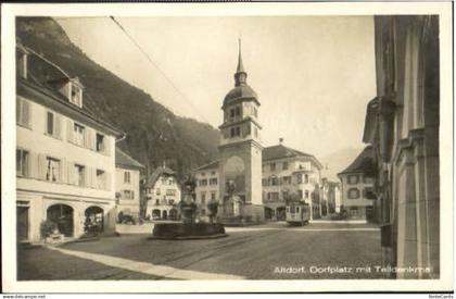 40580501 Altdorf UR Altdorf Dorfplatz Telldenkmal x 1925 Altdorf UR