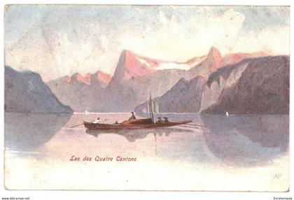 CPA-Carte Postale-Suisse- Lac des quatre Cantons illustration début 1900 VM35152