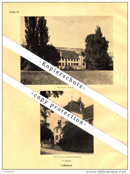 Photographien / Ansichten , 1933 , Vallamand , Vully-les-Lacs , Prospekt , Architektur , Fotos !!!