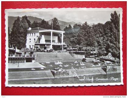 SUISSE - VEVEY - " CORSEAUX - PLAGE " -