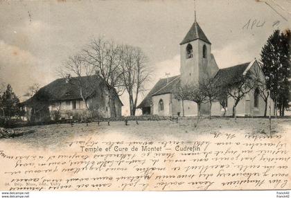 suisse. temple et cure de montet. cudrefin