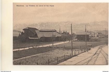 SUISSE - CPA - MEZIERES - Le Théâtre du Jorat et les Alpes