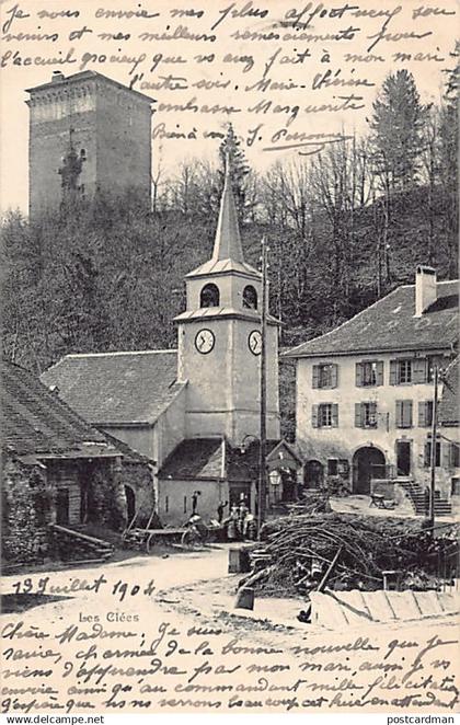 LES CLÉES (VD) Le centre du village, l'église - Ed. A. Deriaz 530