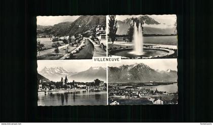 11528558 Villeneuve VD Uferstrasse Alpenpanorama Fontaene Genfersee Villeneuve