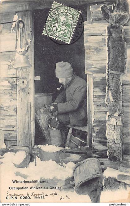 Canton de Vaud (VD) Winterbeschäftigung - Occupation d'hiver au Châlet - Ed. C.P.N. Librairie-Papeterie HARTUNG 9260