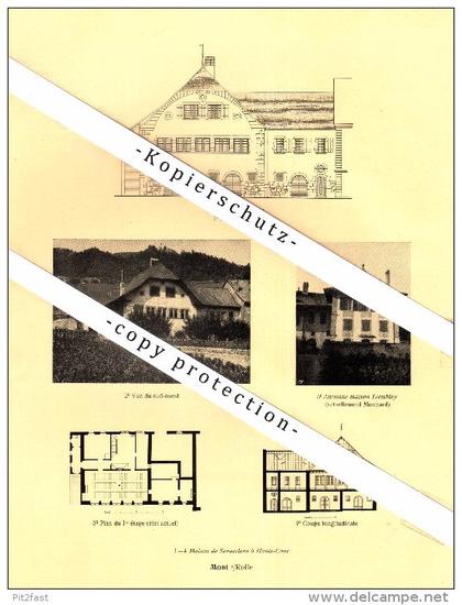 Photographien / Ansichten , 1925 , Mont-sur-Rolle , Prangins , Vincy , Prospekt , Architektur , Fotos !!!