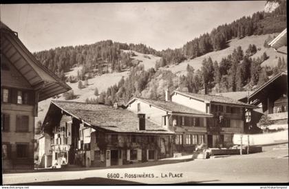 CPA Rossinière Kanton Waadt, La Place