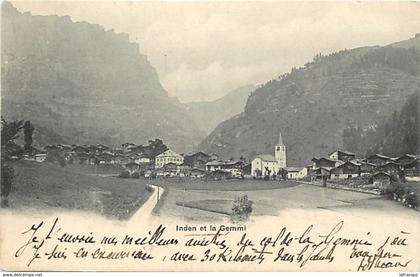 suisse - ref D384- inden et la gemmi  - carte bon etat  -