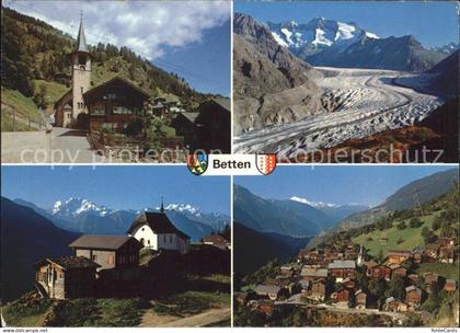 11715448 Betten VS Kirche Aletschgletscher Bettmeralp Weisshorn