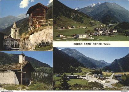 12006454 Bourg Saint Pierre Gesamtansicht Kirche Kapelle Alpen