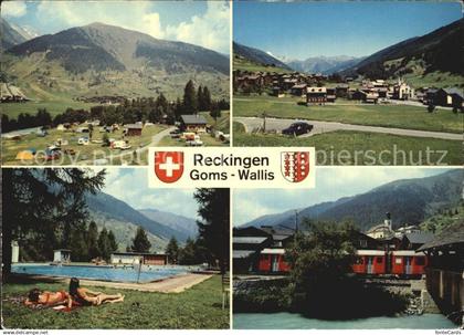 12484726 Reckingen Goms Camping Freibad Eisenbahn