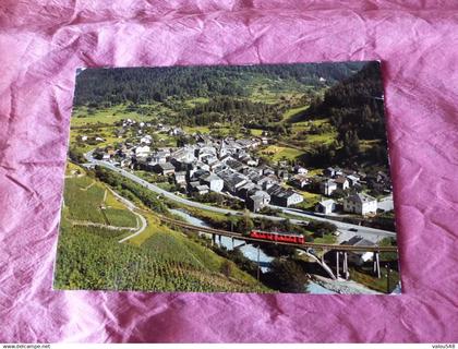 C-2030 , SUISSE, Village de SEMBRANCHER , Entremont, Valais , Passage d'un train sur un viaduc