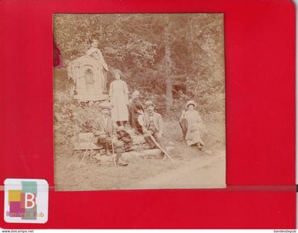 SUISSE Morgins demi CPA carte photo randonnée famille fontaine ?? Neil Mirimonde 1919